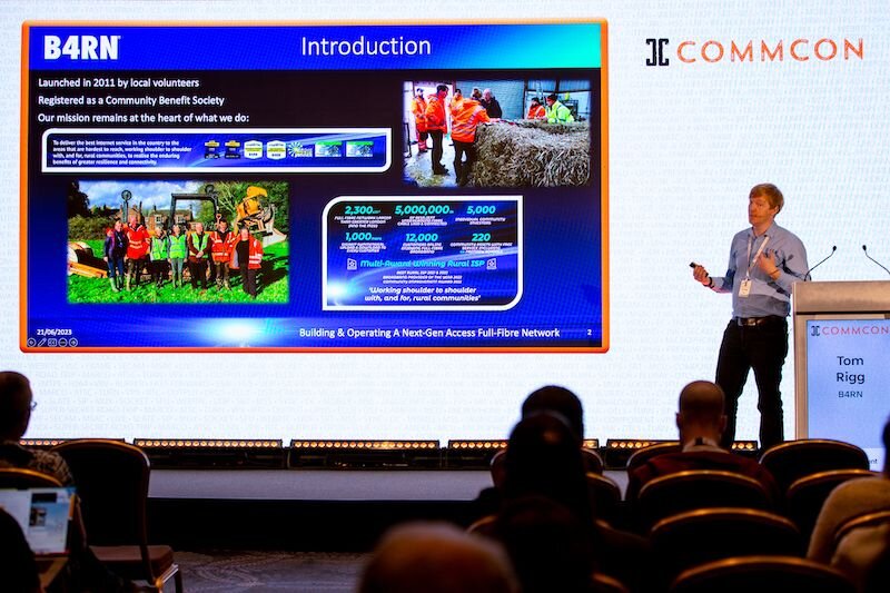 Tom Rigg telling us all about rural community fiber