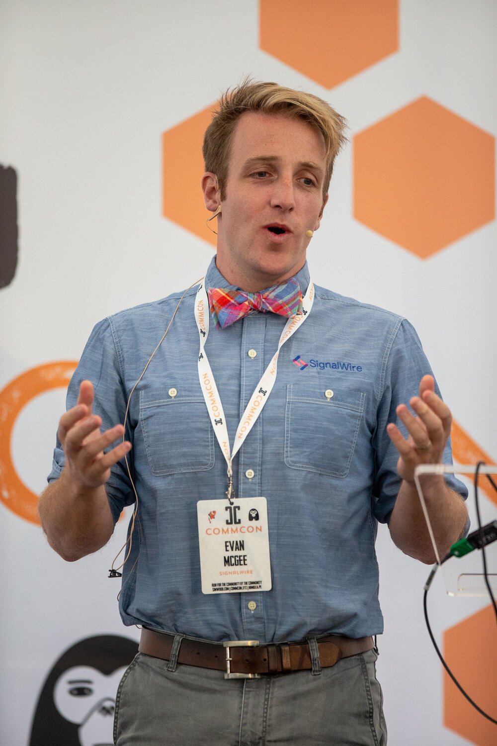 Evan McGee from SignalWire speaking at CommCon 2019