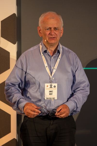 James Body, Telet CEO, speaking at CommCon 2019