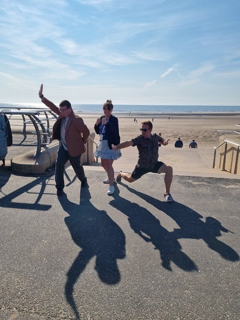 The Signalwire team striking a collective power pose in Blackpool