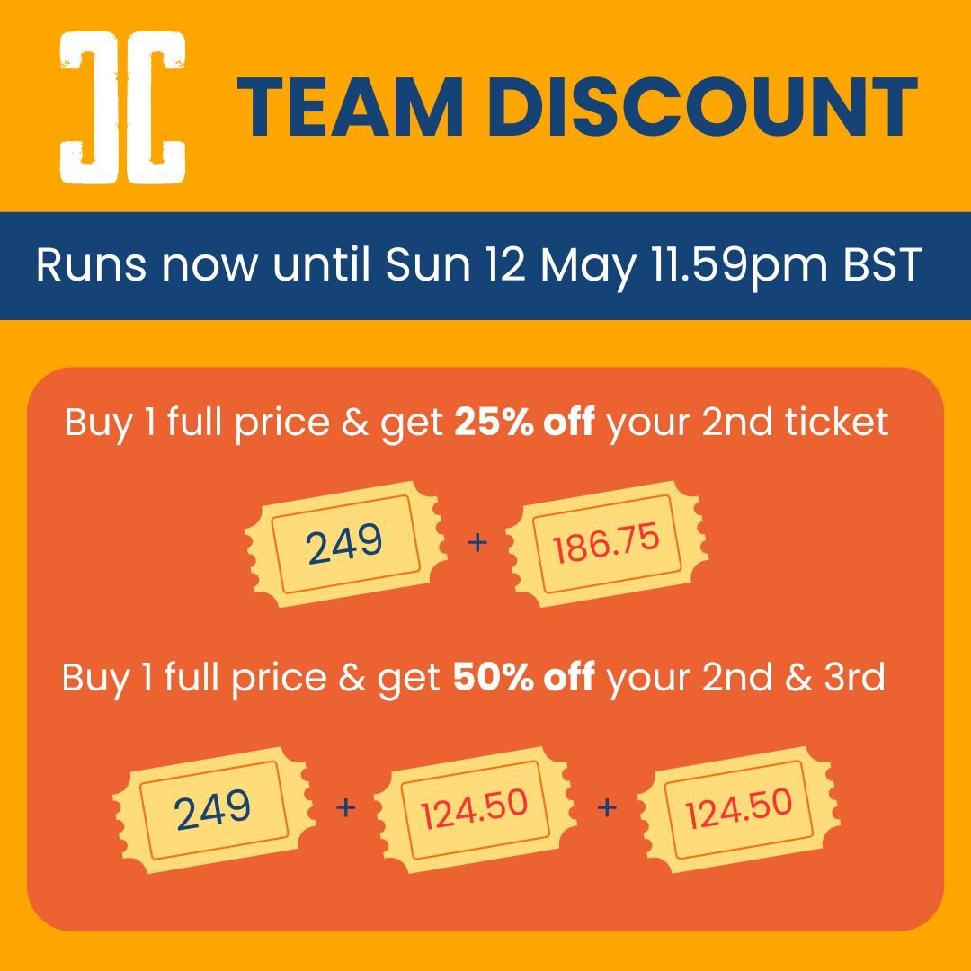 Get team discounts on tickets this weekend