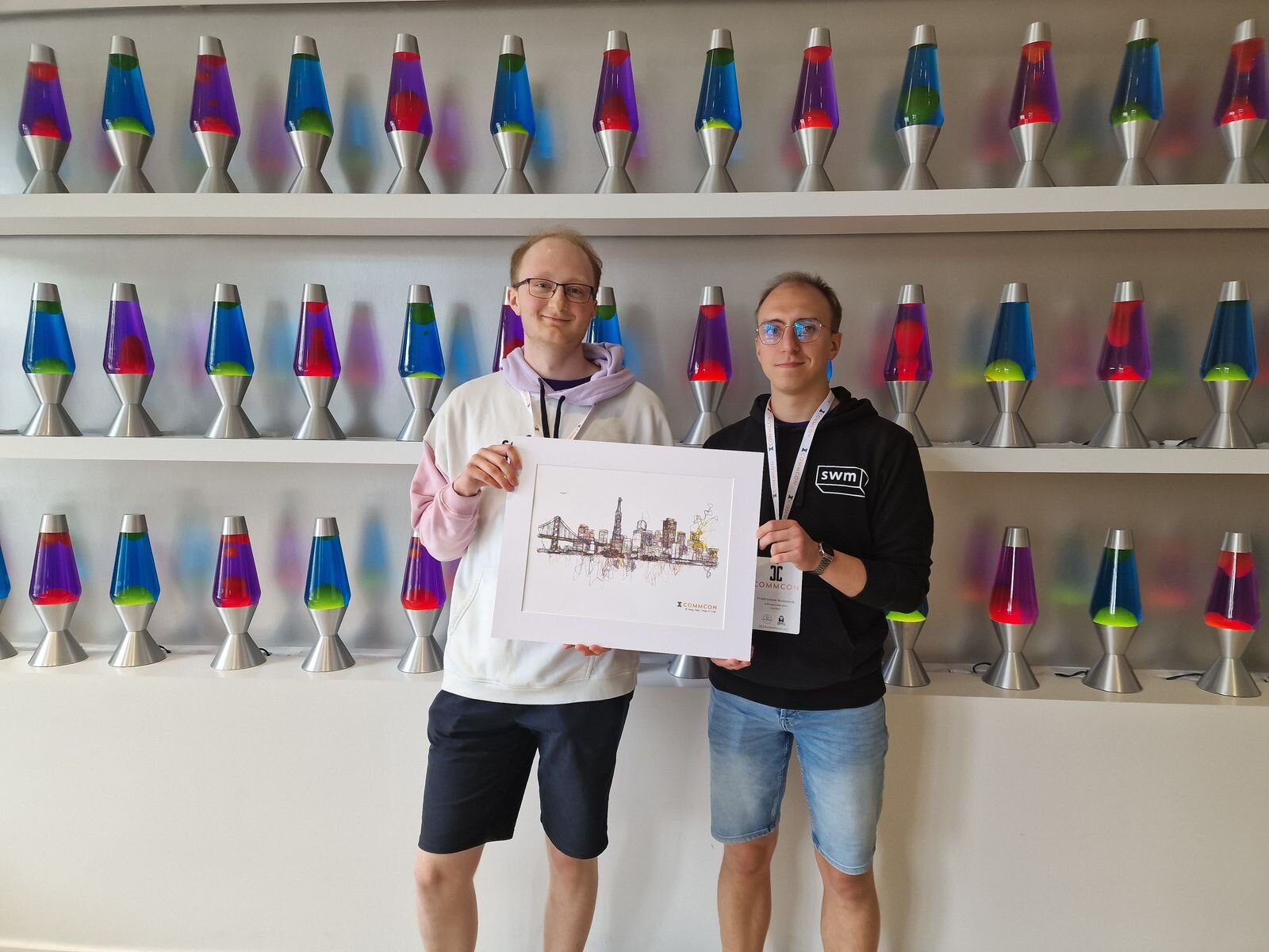 San Francisco hackathon winners with their prize.