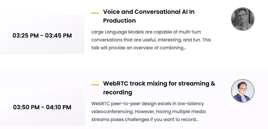 Part of the San Francisco schedule
